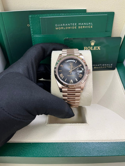 Rose Gold Day & Date Ombre Automatic